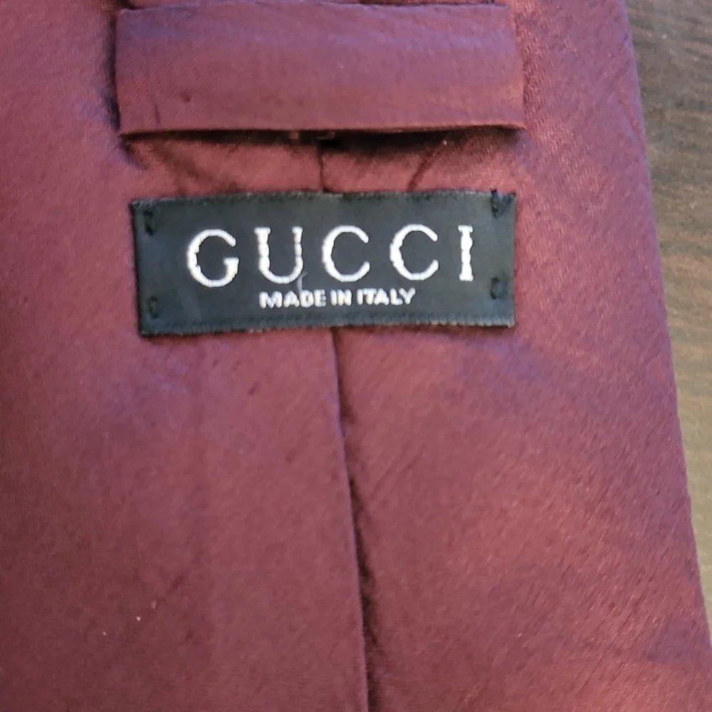 GUCCI TIE Maroon and Silk